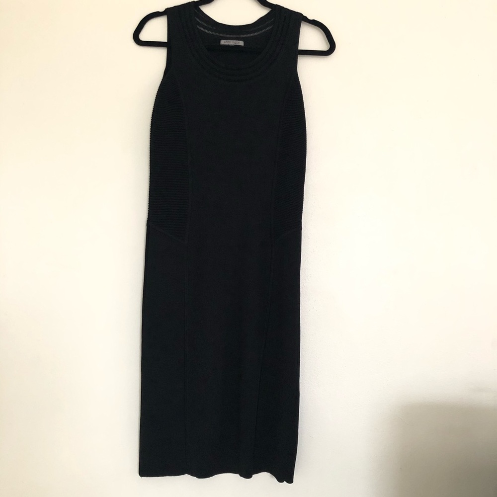 Anne Klein Sleeveless Black Midi Pencil Dress.